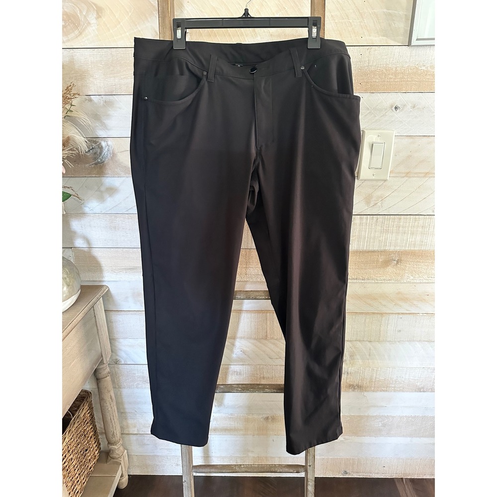 Lululemon ABC Pant Slim Warpstreme Black 5-Pocket Commuter Pants Mens 30 Inseam